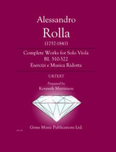 Complete Works for Solo Viola BI. 310-322 Esercizi e Musica Ridotta cover